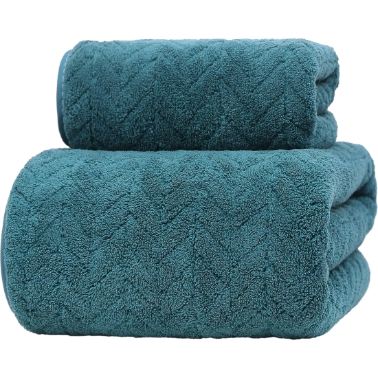 LUKSUSOWY KOMPLET RĘCZNIKÓW KĄPIELOWYCH 70x140cm + 30x75 MIKROFIBRA CHŁONNE