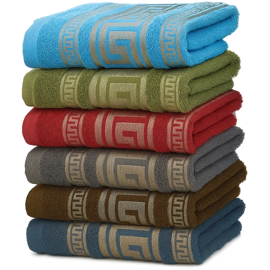 LUKSUSOWY KOMPLET 6 RĘCZNIKÓW KĄPIELOWYCH 70x140 BAWEŁNA FROTTE CHŁONNE