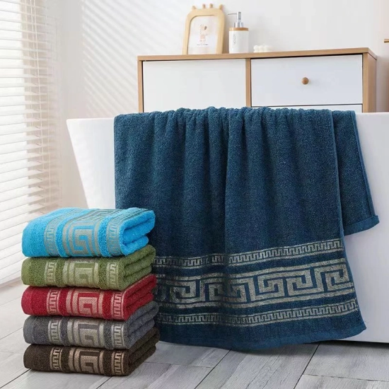 GRUBY RĘCZNIK KĄPIELOWY VENTO 70x140 cm PREMIUM Z BORDIURĄ CHŁONNY TURKUS