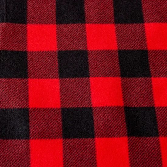 Zbliżenie na gruby, miękki polar koca piknikowego w modny