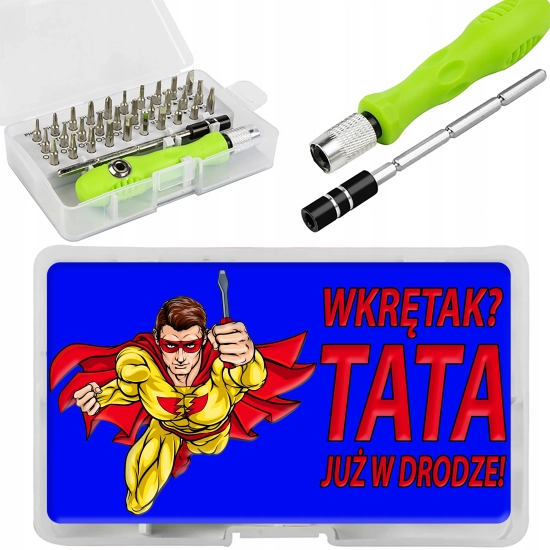 PREZENT DLA TATY NA DZIEŃ OJCA ZESTAW PRECYZYJNYCH ŚRUBOKRĘTÓW WKRĘTAKÓW