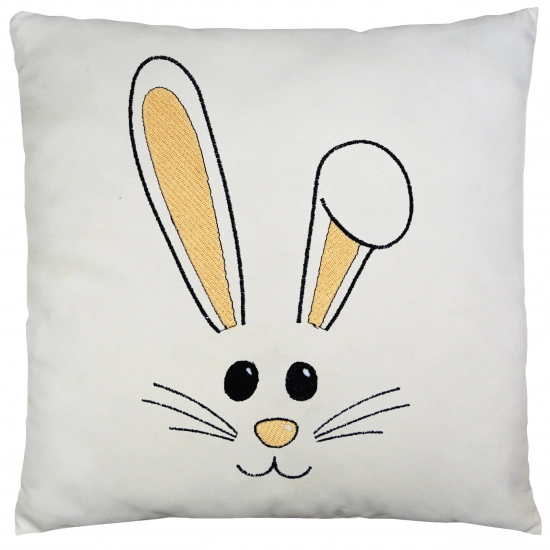 POSZEWKA DEKORACYJNA WELUROWA 40x40 Z HAFTEM WIELKANOCNA VELVET ZAJĄCZEK