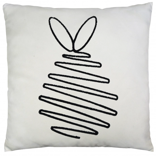 POSZEWKA DEKORACYJNA WELUROWA 40x40 Z HAFTEM WIELKANOCNA VELVET PISANKA