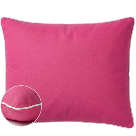 Różowy wsyp na poduszkę 70x80 bawełna inlet wykończony lamówką