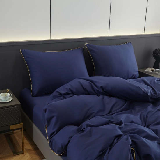 KOMPLET POŚCIELI 100% BAWEŁNA 200X220 Z LAMÓWKĄ GRUBA PREMIUM LAMÓWKA