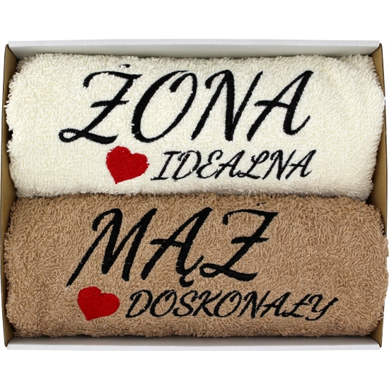 PREZENT ŻONA MĄŻ ŚLUB ZESTAW RĘCZNIKÓW ROCZNICA