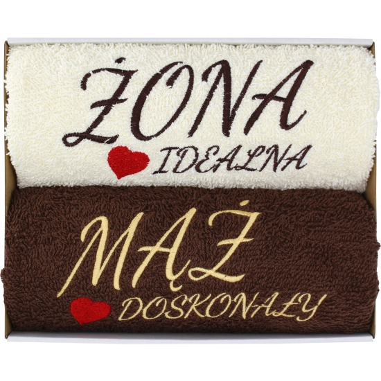 PREZENT ŻONA MĄŻ ŚLUB ZESTAW RĘCZNIKÓW ROCZNICA