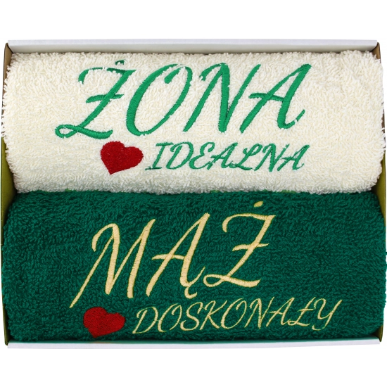 PREZENT ŻONA MĄŻ ŚLUB ZESTAW RĘCZNIKÓW ROCZNICA